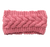 bandeau cheveux femme en laine rose