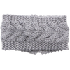bandeau cheveux laine gris