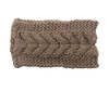 bandeau tricot laine cheveux café