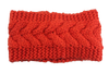 bandeau cheveux en laine chaude rouge