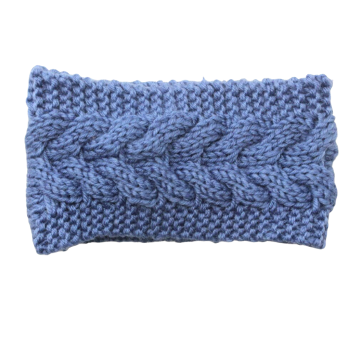 bandeaux en laine pour cheveux  Bleu Persan 